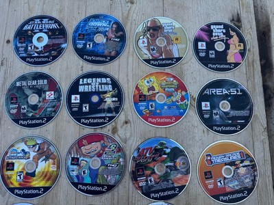 Lot of 21 Scratched / Damaged / Broken PlayStation 2 Discs - Not Working