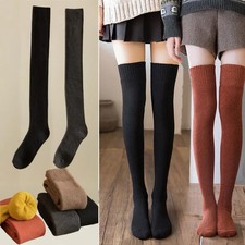 1 Pair Women's Over-Knee High-Tube Socks Non-Fleece Spring Autumn Winter Long