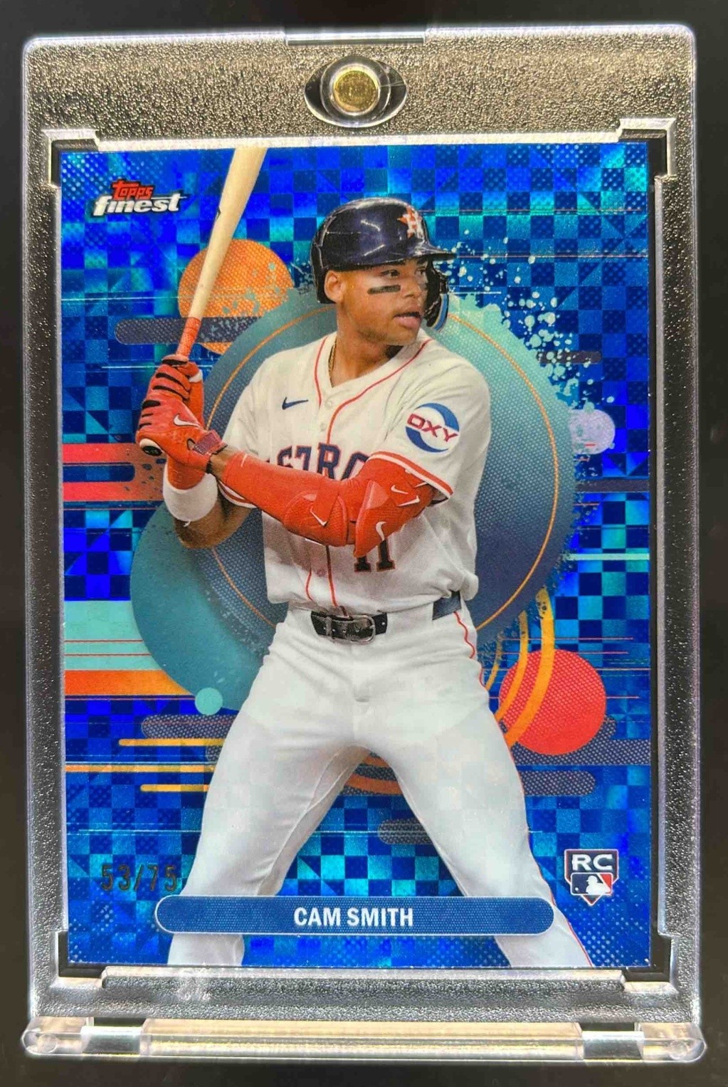 2025 Finest Cam Smith Uncommon RC Blue X-Fractor #53/75 Astros