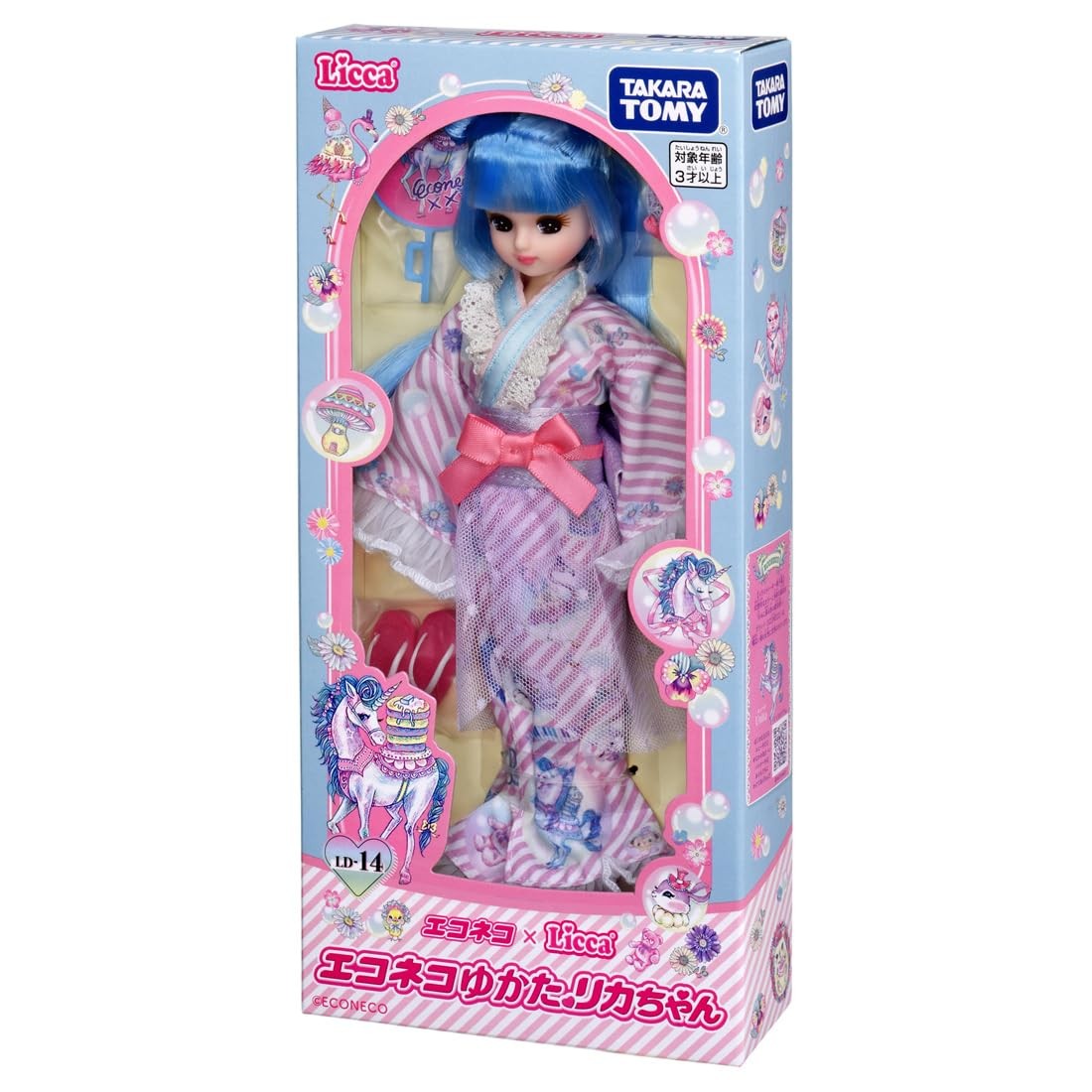 Takara Tomy Licca-chan Doll LD-14 Eco-Neko Yukata Licca-chan Cute