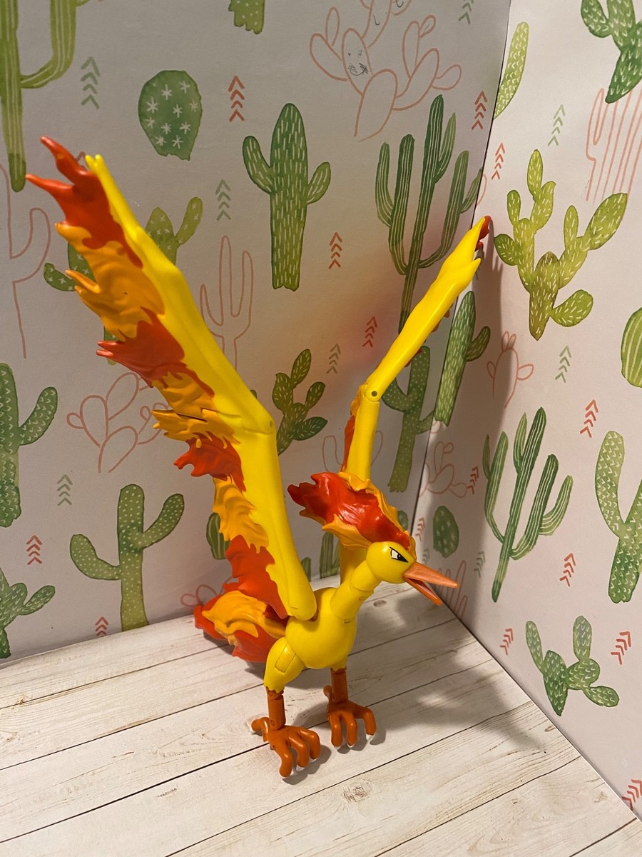 Pokemon Moltres Figure W/Stand Flame Wings Articulated Legendary