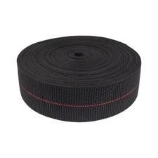 40' Roll 2-Inch Black Latex Elasbelt Webbing for Chair Furniture Repair