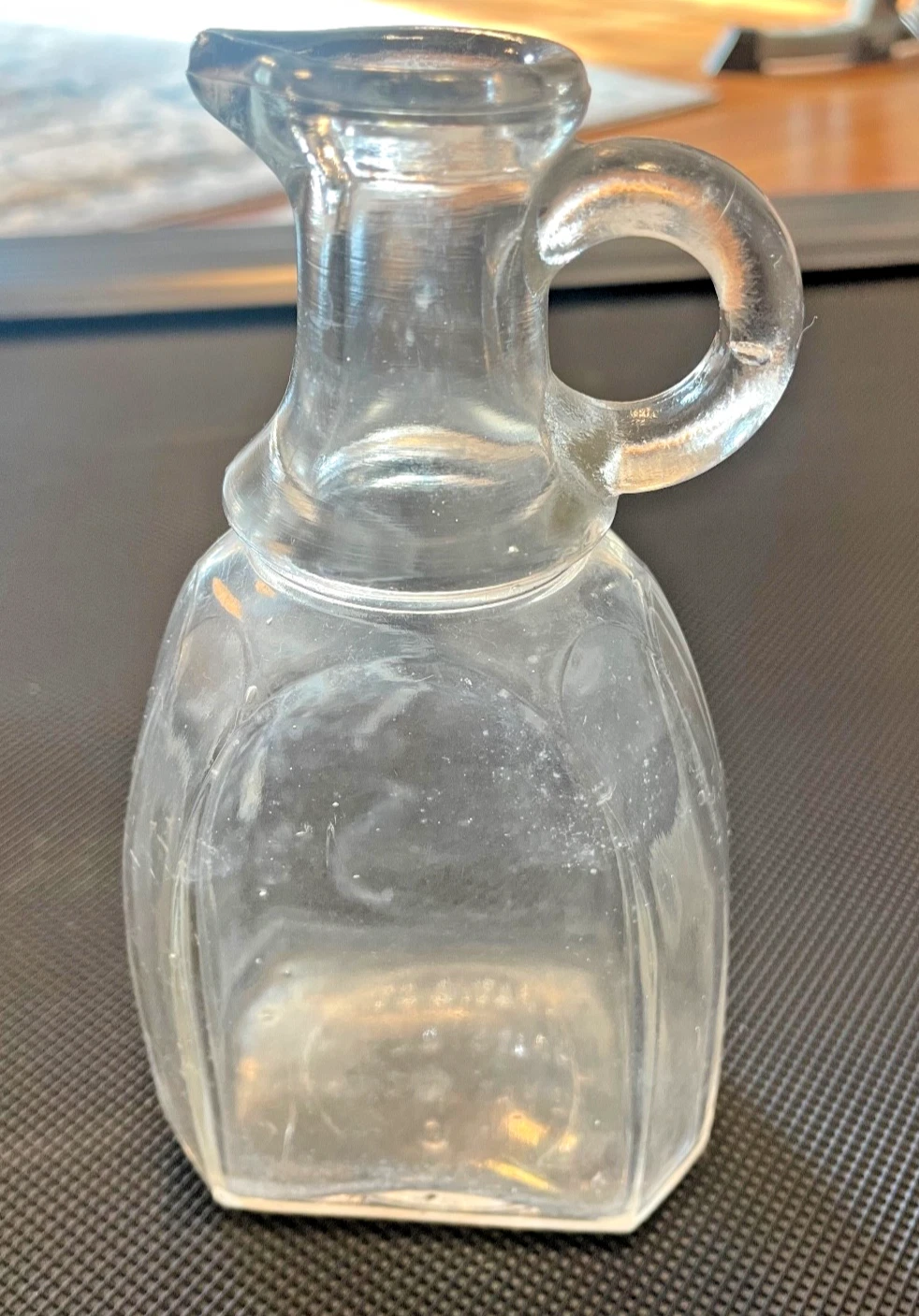 Vintage Antique 1923 Oil vinegar Cruet Small Spouted glass Bottle