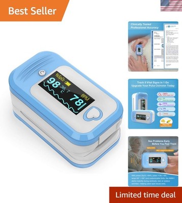 Accurate Medical-Grade Pulse Oximeter with Visual Alerts for Health Monitoring