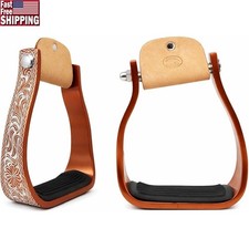 Ergonomic Aluminum Western Stirrups Lightweight Anti-Slip Comfort Safety New