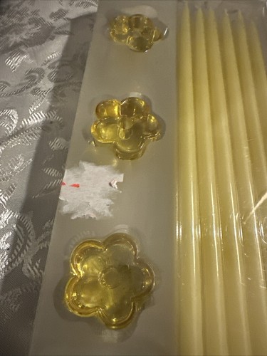 SET ... 1 x 12 Stück und 1 x 11 Stück = 23 schlanke Kerzen + 6 Kerzenhalten Glas - Bild 4 von 4