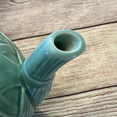 Teiera Fiore Vintage 1989 Haldon Gruppo Farfalla Gloria Mattina Maiolica Turchese - Foto 6 di 9