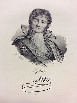 Nockenwellensensor Französisch Marshal Lefevre Gravur XIX Jh Frankreich Napoleon