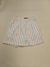 Vintage Bottoms Vertical Striped Shorts Juniors Size 9 Red White Blue Cuffed