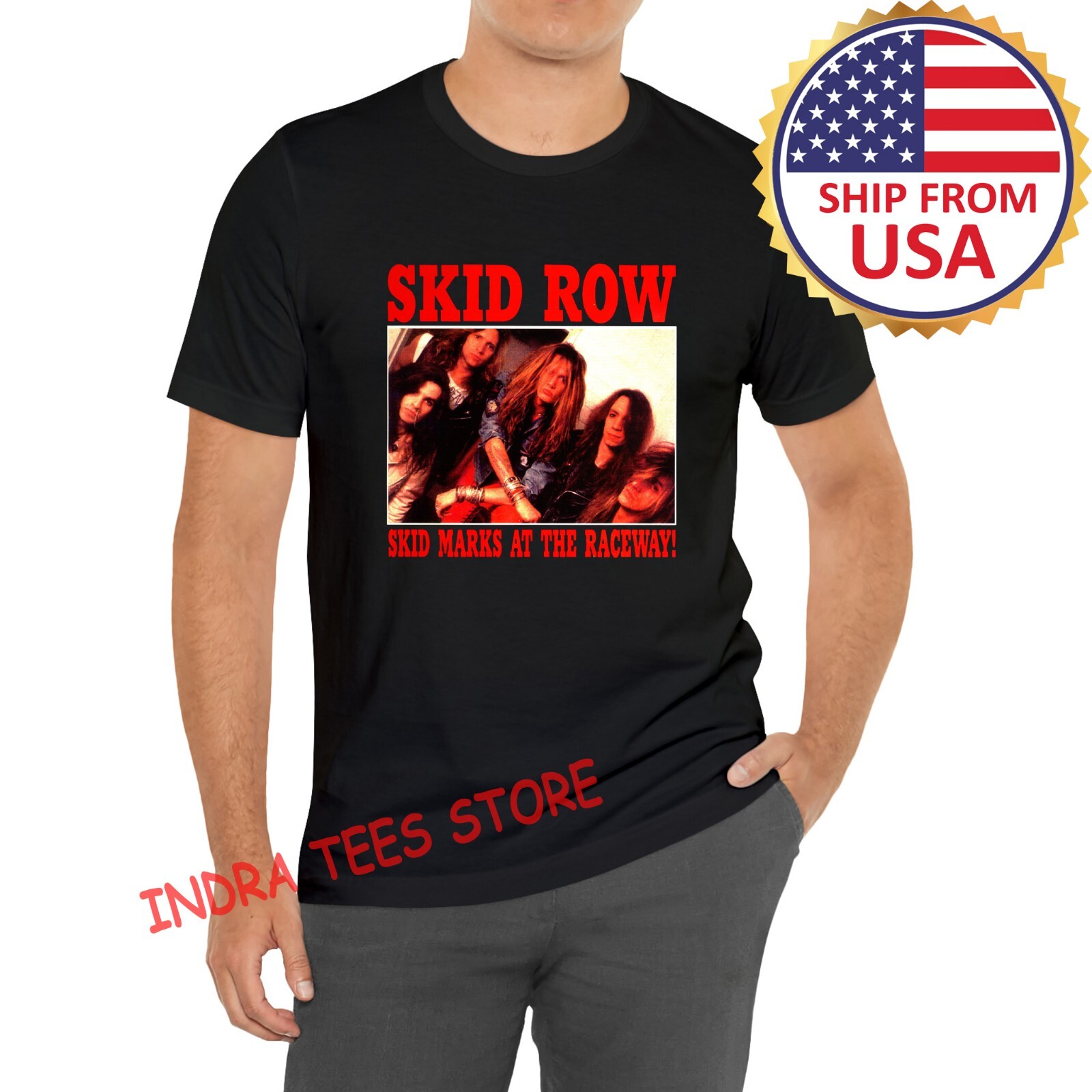 FILA Skid Row Skid Marks At The Raceway Uomo Nero Taglia S 5XL