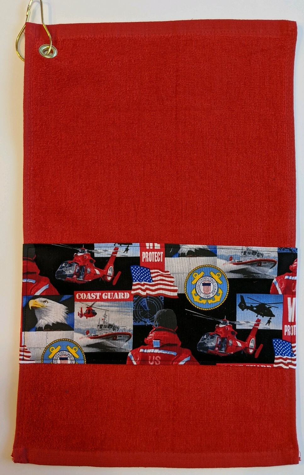 US COAST GUARD GOLF TOWEL 11” X 18” eBay