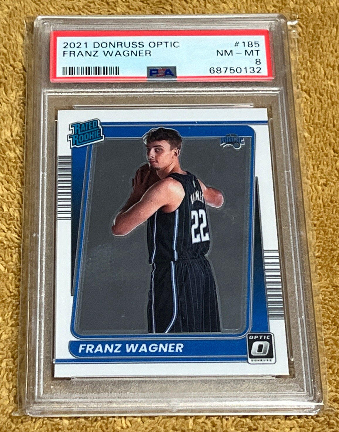 2021 Donruss Optic Franz Wagner #185 PSA 8