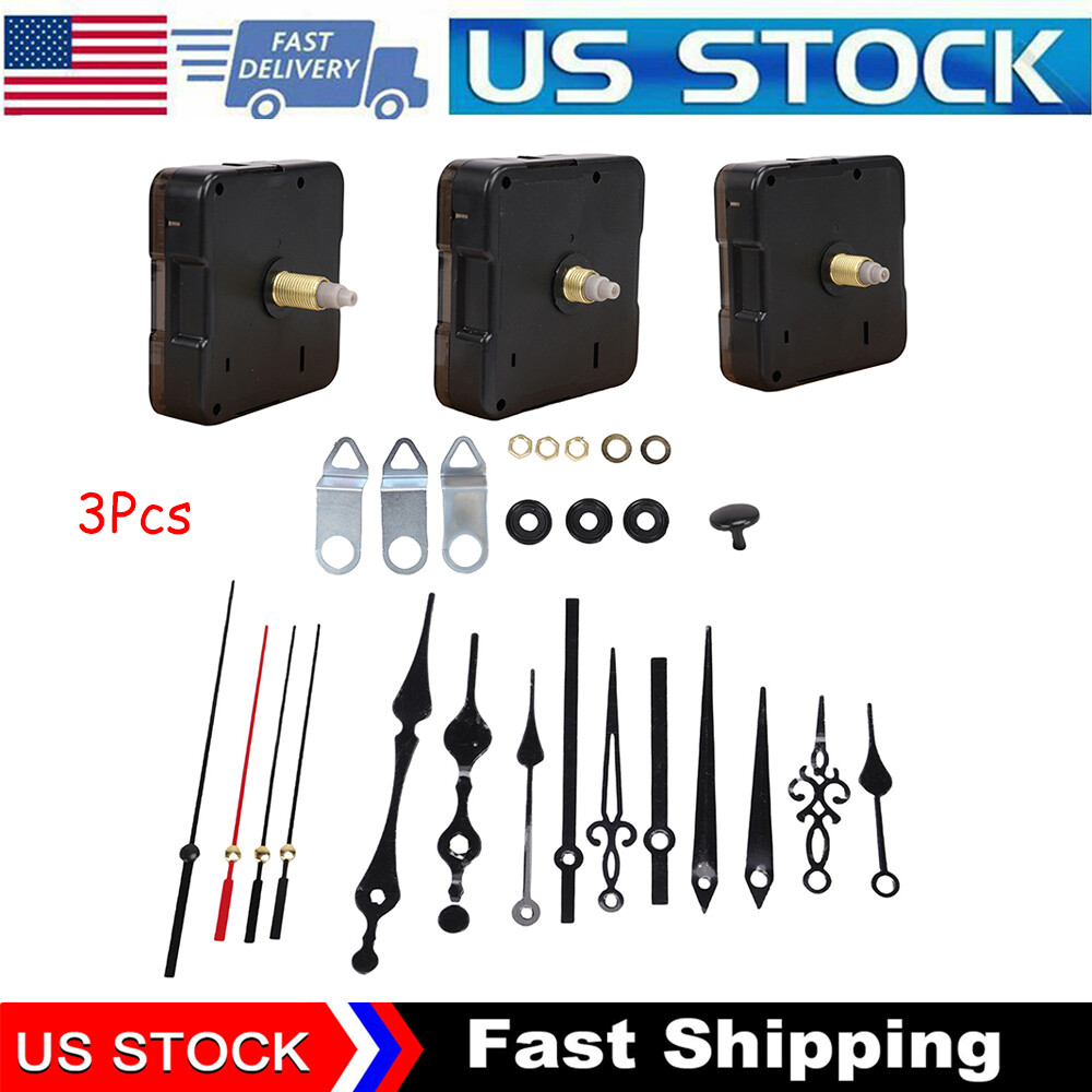 DIY Wall Quartz Clock Movement Mechanism Replacement Repair Tool Parts Hands SET