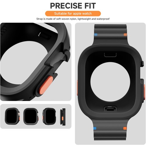 Pour Apple Watch Ultra 49mm Série 10 9 8 7 6 SE Bracelet TPU Bumper Case Cover - Photo 2 sur 20