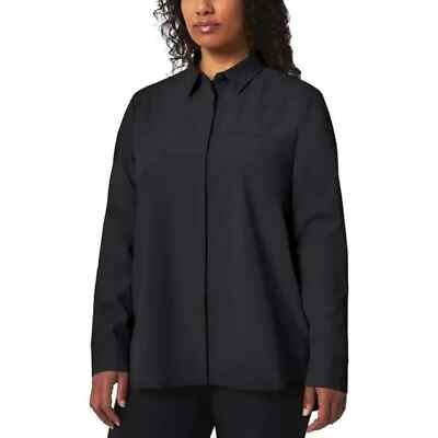 Modern Ambition Women's Delightfully Technical Travel Shirt, Black, L