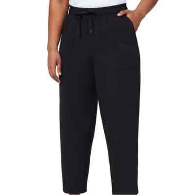 NWo Mondetta Women's Drawstring High Rise Ankle Pants Black Size M $60 5C128