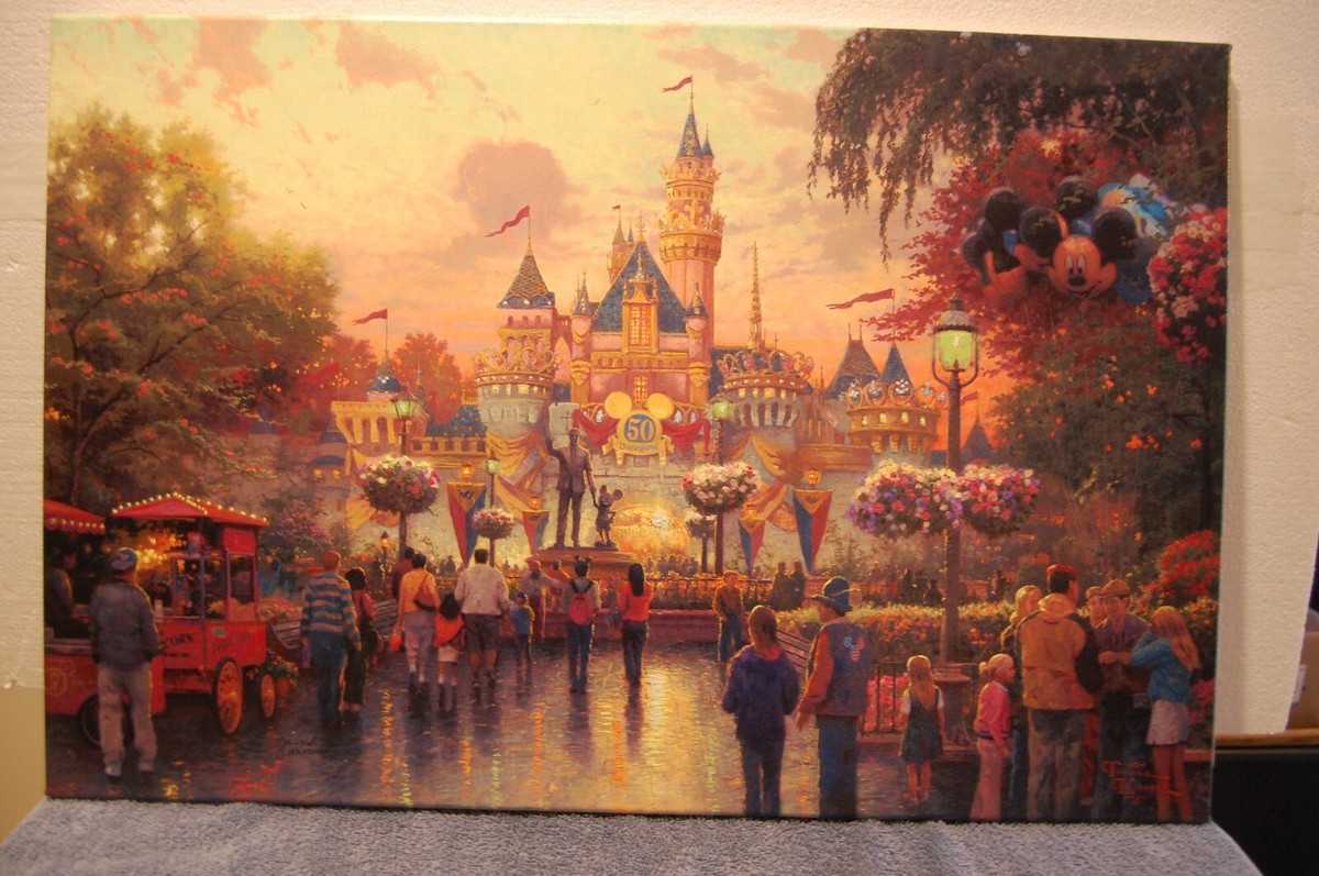 美品 Disney Framed Prints ディズニー アート クラシック Vintage Magic Kingdom Disney Castle Art Framed Print