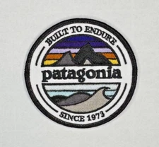 Patagonia Mountains Circle Embroidered 2.75in Iron / Sew-On Patch