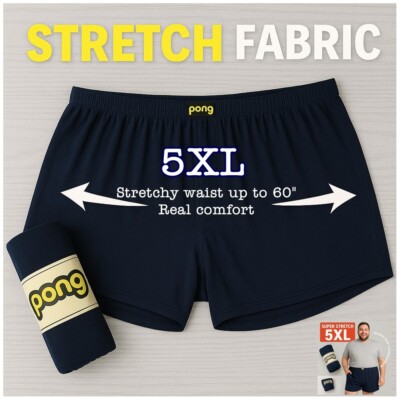 Boxer Man Plus Size Comfortable Breathable Stretchy 5XL Soft Waist 40''-60  Male