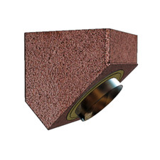 CURVA GOMITO CANNA FUMARIA ESSEBLOCK ESSEWOOD PREASSEMBLATA D250 X TETTI LEGNO