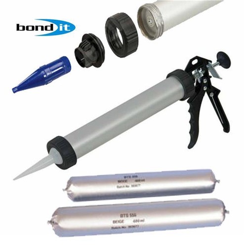 600ml Pointing Grouting Sausage Sealant Foil Mastic Combi Caulking Gun - Silver - Picture 2 of 9