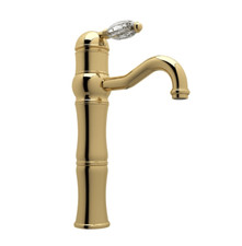 Rohl A3672LCIB-2 Italian Acqui 13 1/8  Vessel Bathroom Faucet Inca Brass