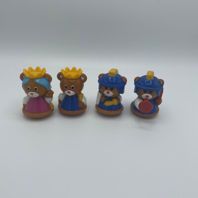 RARE Vintage Chicco Ball Pounder Bears King Queen Knight Trumpet Wobble Figure