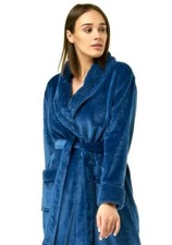 Embroidery Super Soft Shawl Fleece Robe Warm Fleece Shawl Robe Plush Lounge Robe
