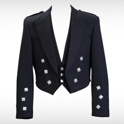 Ex-Hire Black Prince Charlie Jacket& Waistcoat made in Scotland, 14oz wool  £99 UK