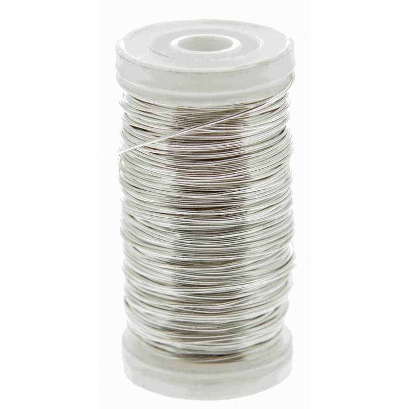 Metallic Wire reel floristry craft jewellery Silver