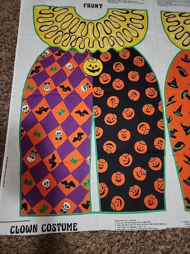 Vtg Halloween Clown Costume Manes Organization Fabric Cut Sew Pattern Preschool - Picture 4 of 9