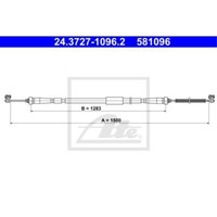 ATE Handbremsseil Bremsseil Hinten Links Passend FüR Renault Clio IV Bh_ Kh_