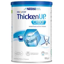 Resource Thicken Up Clear 900g Can Dietary Supplement Drink Thickener QLD STK