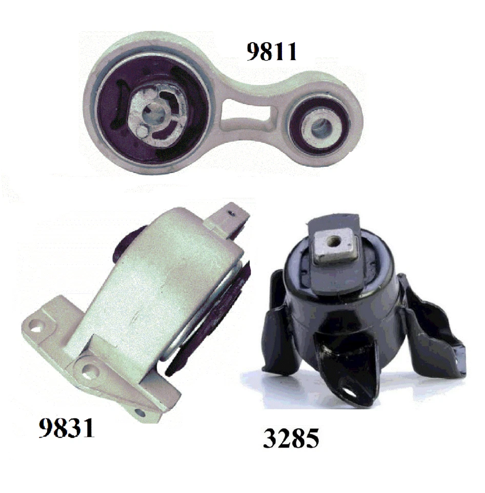 3 PIEZAS MONTAJE MOTOR Y TRANSMISIÓN APTO PARA CHEVROLET TRACKER 2.5L 2001-2004, 1.6L 1999-2002 Foto 2 de 4