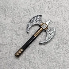 Weathered Dwarf Battle Axe Handpainted for Blocks Minifigure DrA Gimli