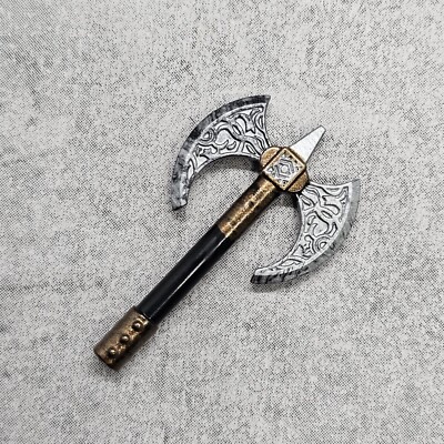 Weathered Dwarf Battle Axe Handpainted for Blocks Minifigure DrA Gimli