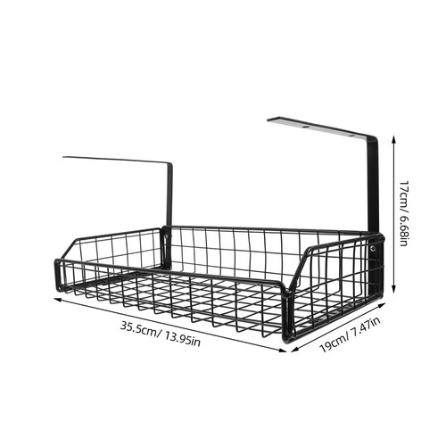 Wire Box Storage Basket Office Cable Organizers Rack under Table - Afbeelding 8 van 12