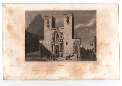 Grabado de la ciudad de Alicante, España c.1860