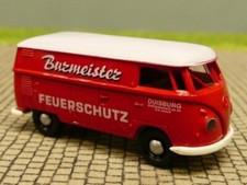 1/87 Brekina # 0316 VW T1 b Burmeister protección contra incendios Duisburg caja roja clara