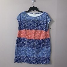 NWOT Talbots reddish pink and blue flower dress 1x 788