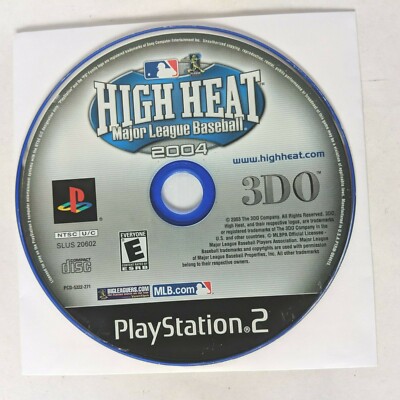 High Heat Major League Baseball 2004 (Sony PlayStation 2, 2003) Game Disc Only