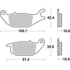 Brake pad scooter pad SBS 225HF