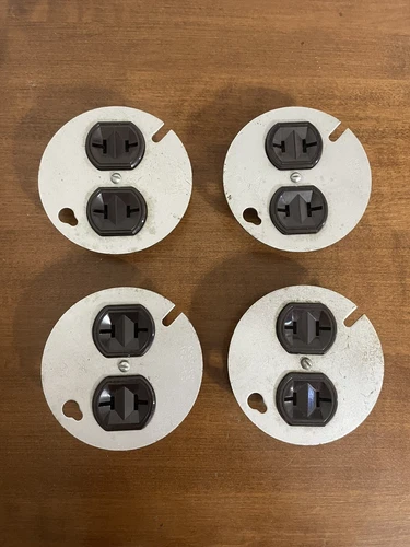 4 P&S  Round 15A , 125V 10A , 250V Duplex Receptacle Residential Grade