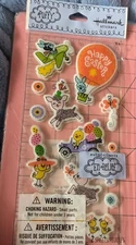 HALLMARK Puffy Stickers Easter Bunny chick lamb 2 sheets new