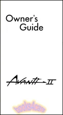 AVANTI II OWNERS MANUAL BOOK CAR HANDBOOK
