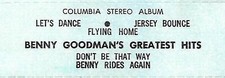 Benny Goodman's Greatest Hits, Let's Dance/Jersey Bounce, Jukebox Label 33