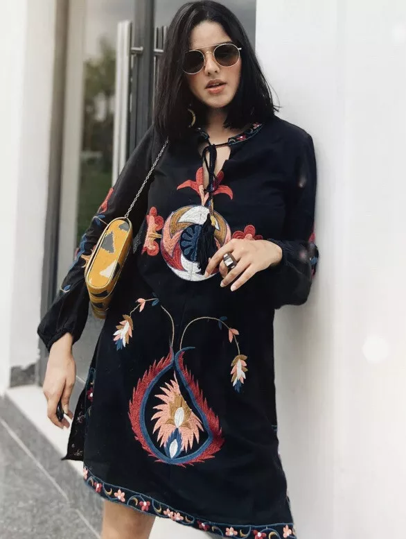 Zara robe courte brodée new arrivals