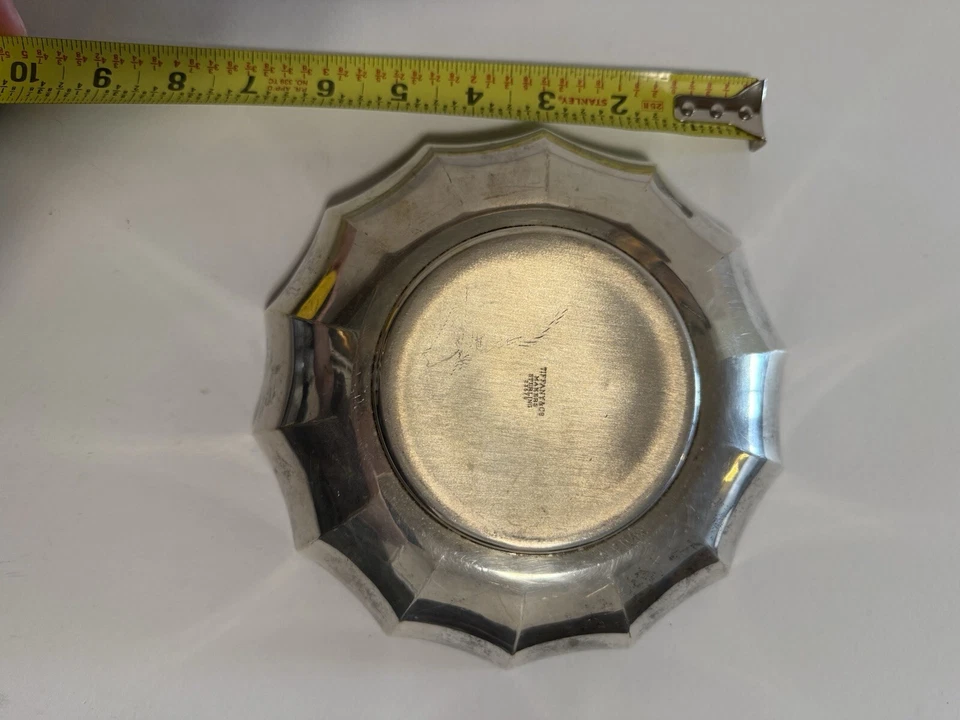 Tiffany & Co Antique Sterling Silver Fluted Bowl. Rare!! Foto 3 de 4