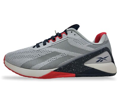 Reebok Nano X1 Mens Training/CrossFit Shoes Size 9 Grey/Navy-Red GW8891 (NEW)