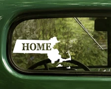 2 MASSACHUSETTS MAP DECALs Home Sticker For Car Truck Laptop Rv Window Bumper